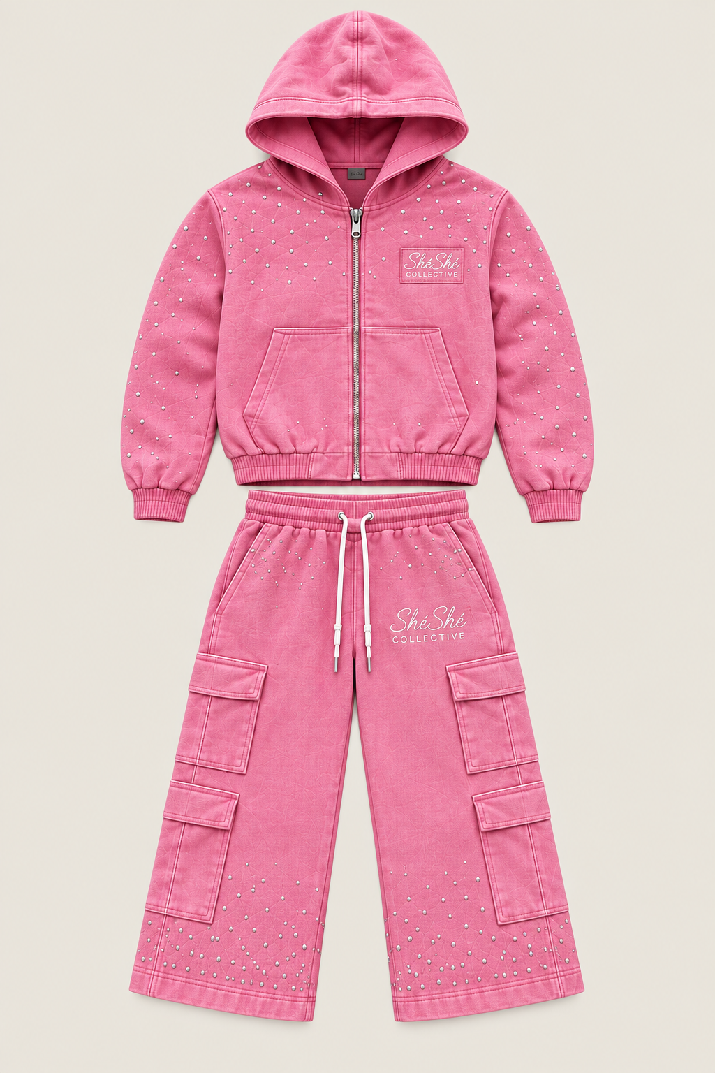 Pink Vintage Sun Faded Sweatsuit
